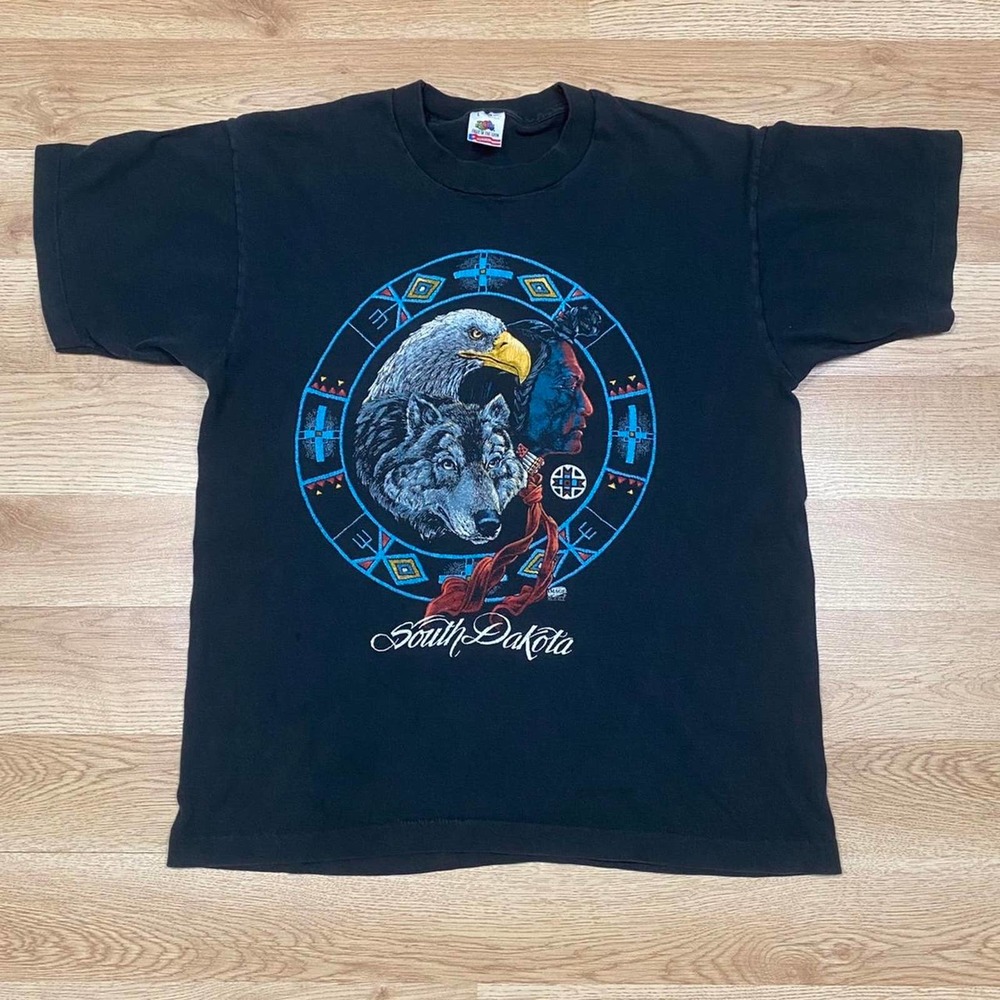 Vintage south dakota tee shirt fotl large